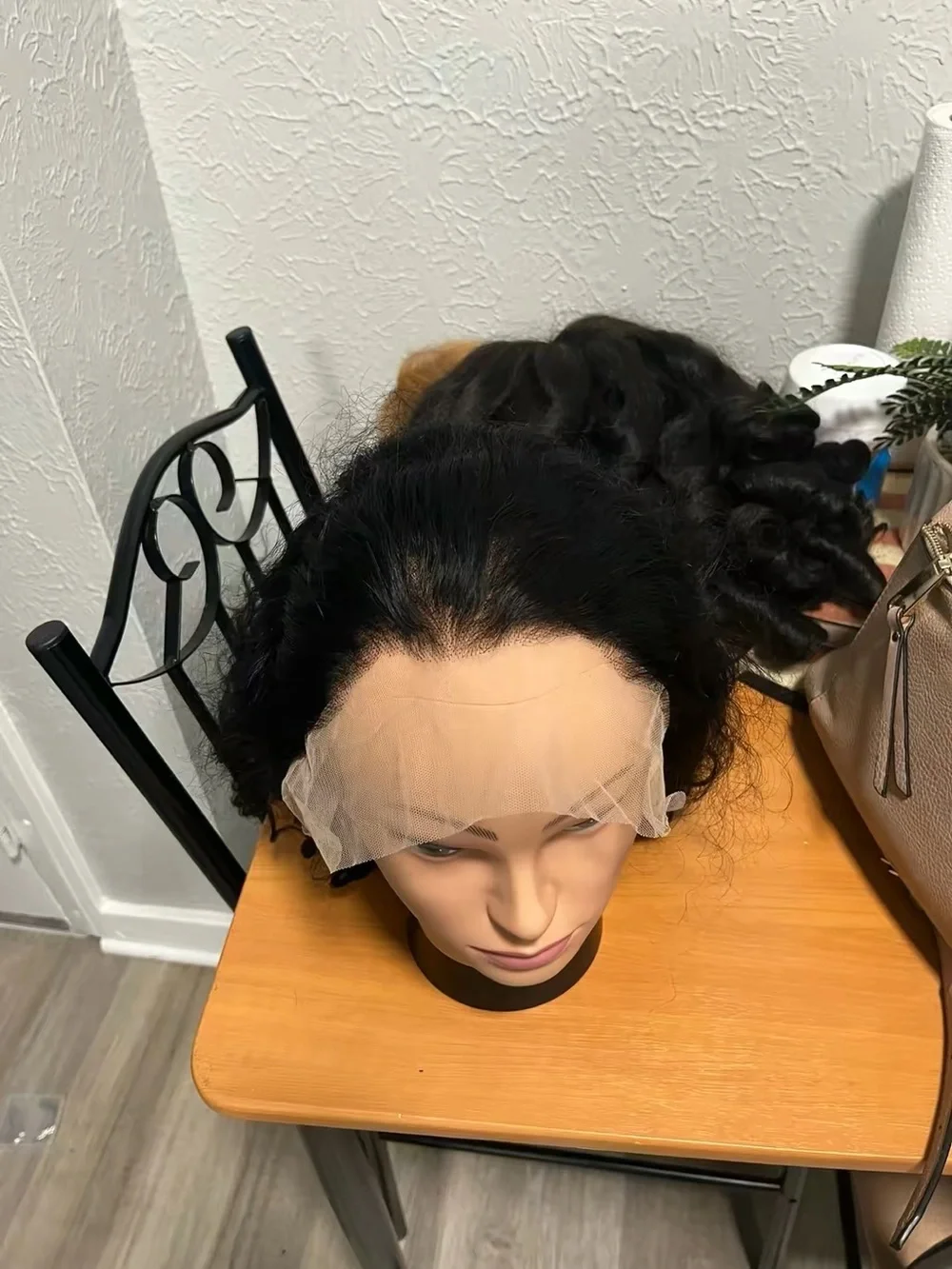 Black Deep Wave Human Hair Wig - Natural Black